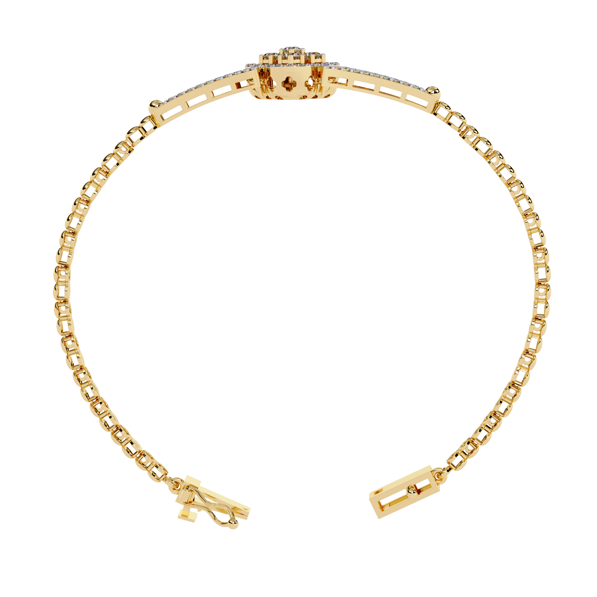 Solitairekart 0.5ct Clover Natural Diamond Bracelet-HI Color, VS-SI Clarity